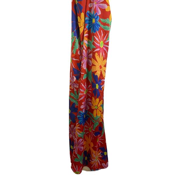 PatBO Aster Cutout Maxi Dress Spring Floral Colorful Art to Wear Prom Size 8 - Picture 7 of 12